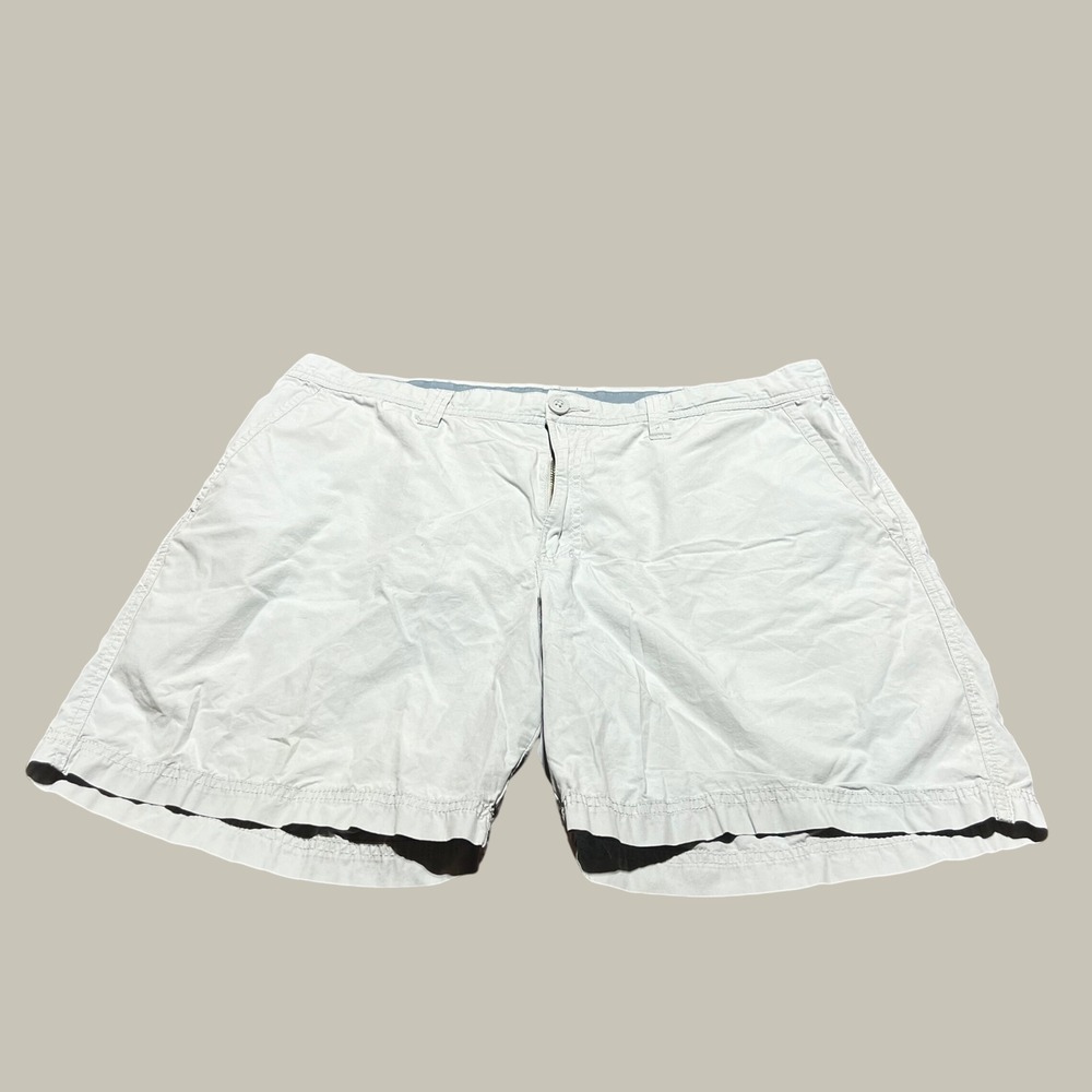 Columbia Mens Gray Cotton Chino Shorts Size 40W 8‎ Inseam Outdoor Hiking Casual